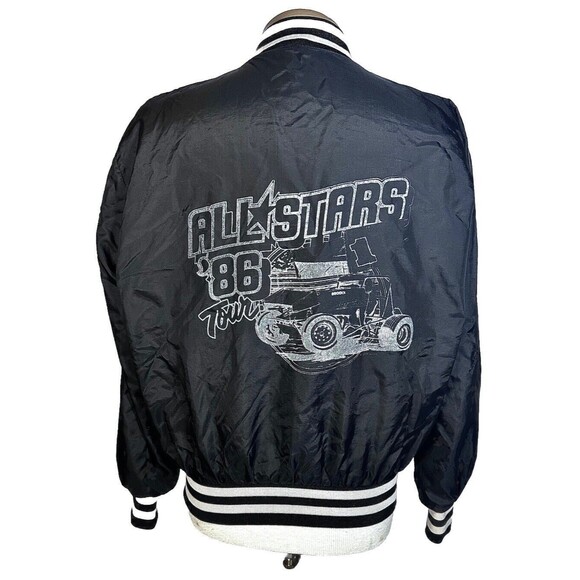 Rare Vintage ‘86 All Stars Racing Tour Bomber Jacket - Picture 2 of 4